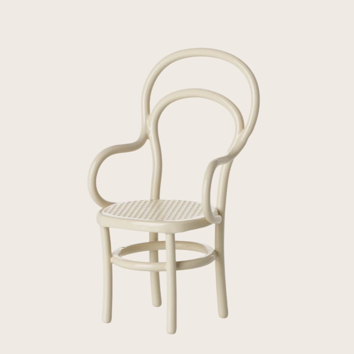 White chair on a white background.