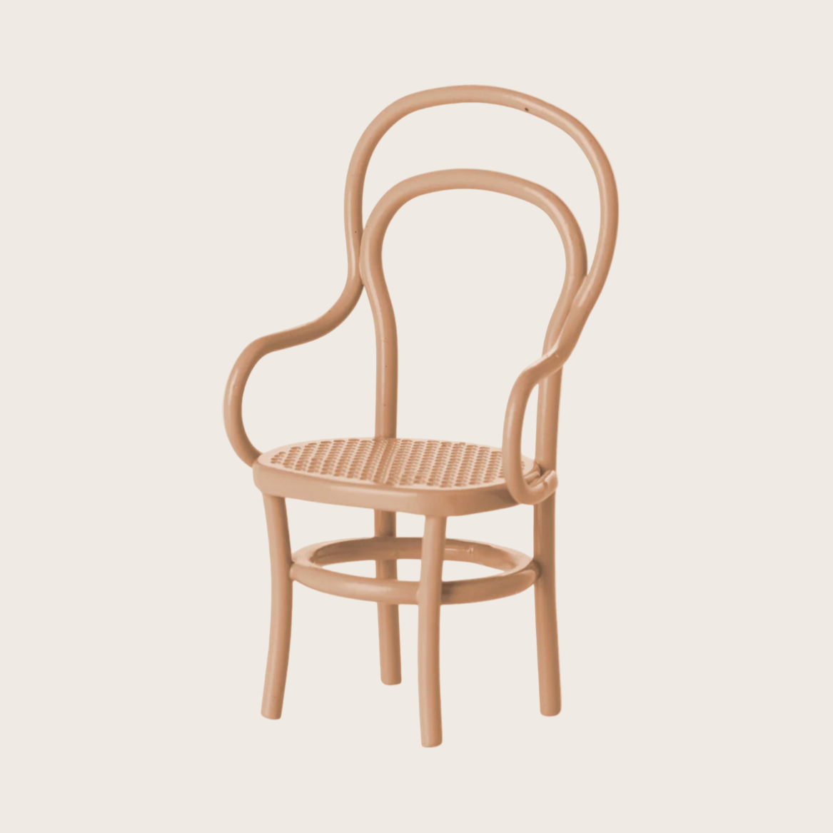 Beige vintage chair on a white background
