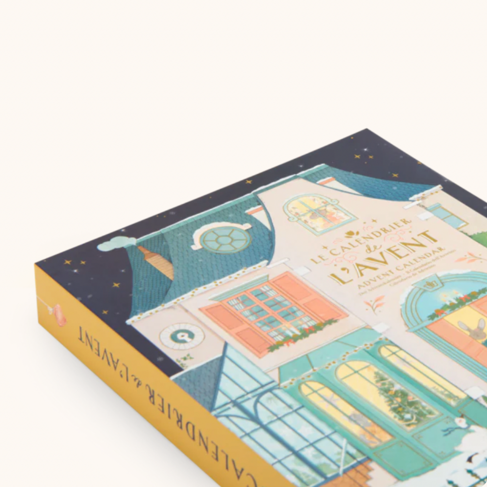 Calendar box with illustrated design on a white background