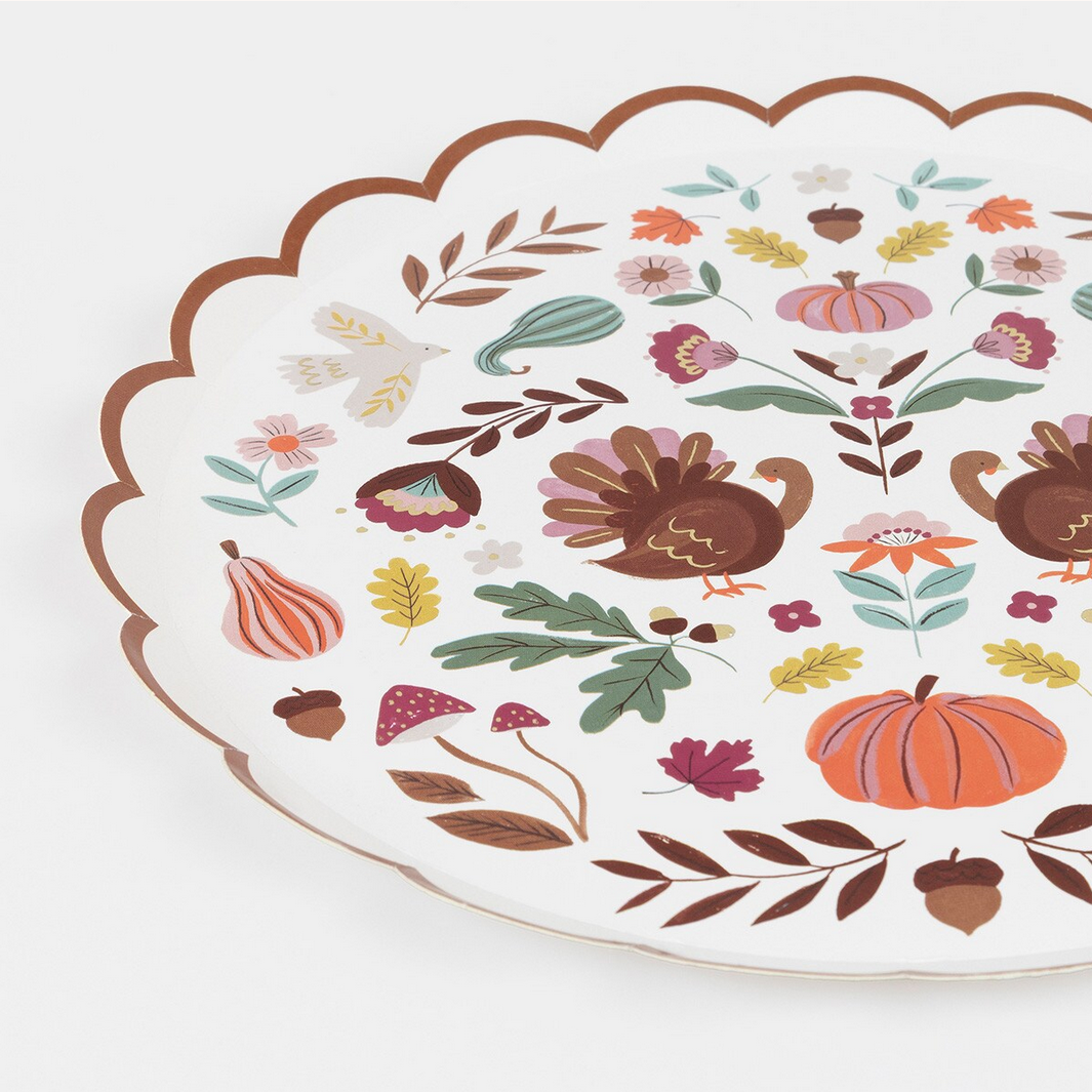 Folk Fall Side Plates (x8)