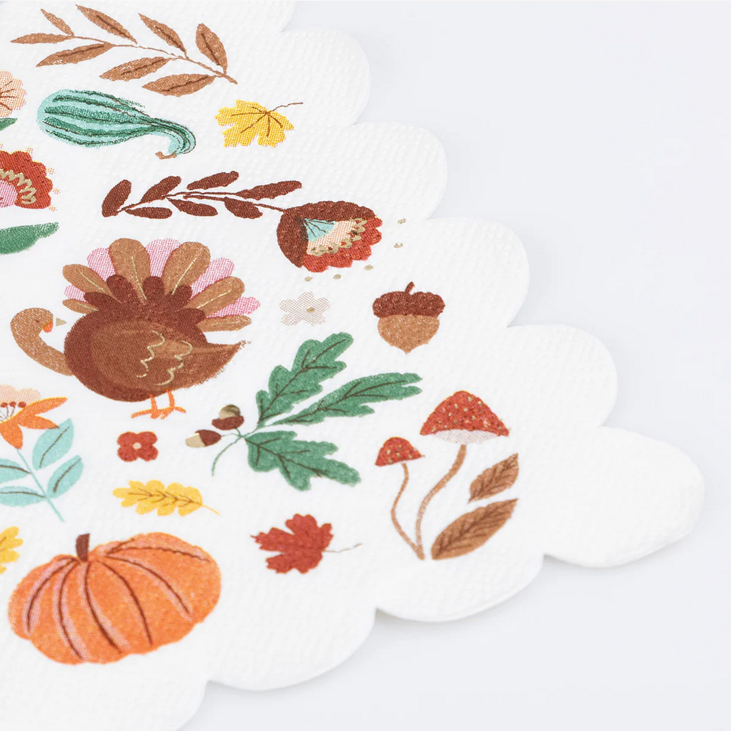 Folk Fall Large Napkins (x16)