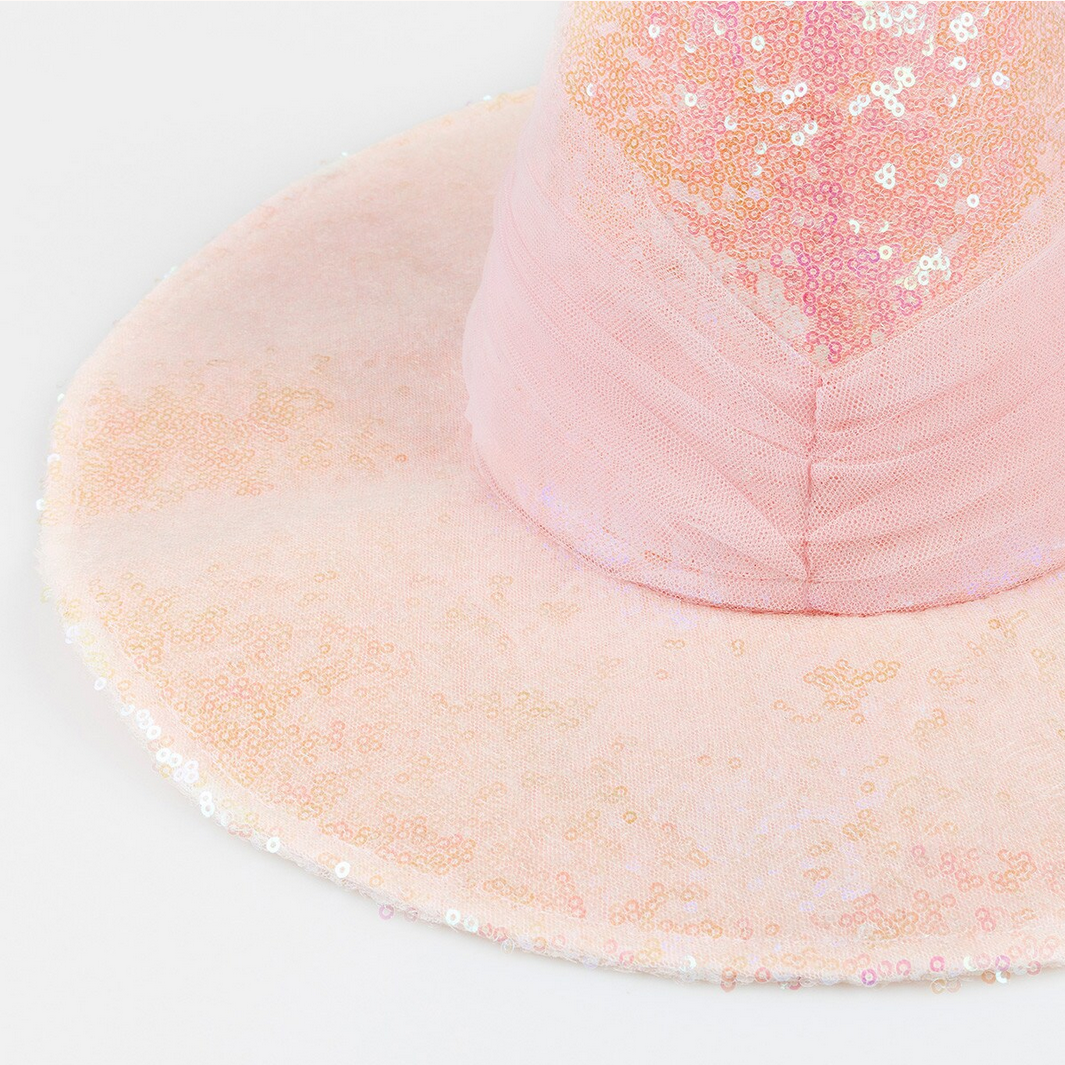 Pink Sequin Witch Hat