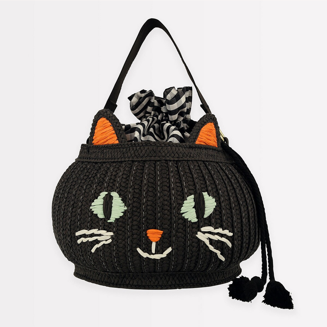Trick Or Treat Cat Basket Bag
