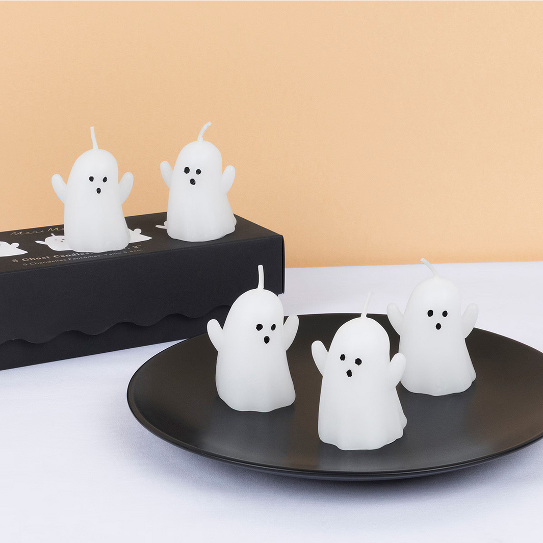 Mini Ghost Candles (x5)