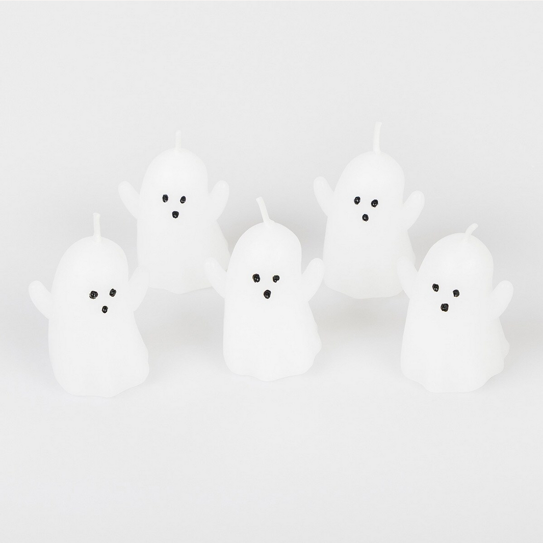 Mini Ghost Candles (x5)