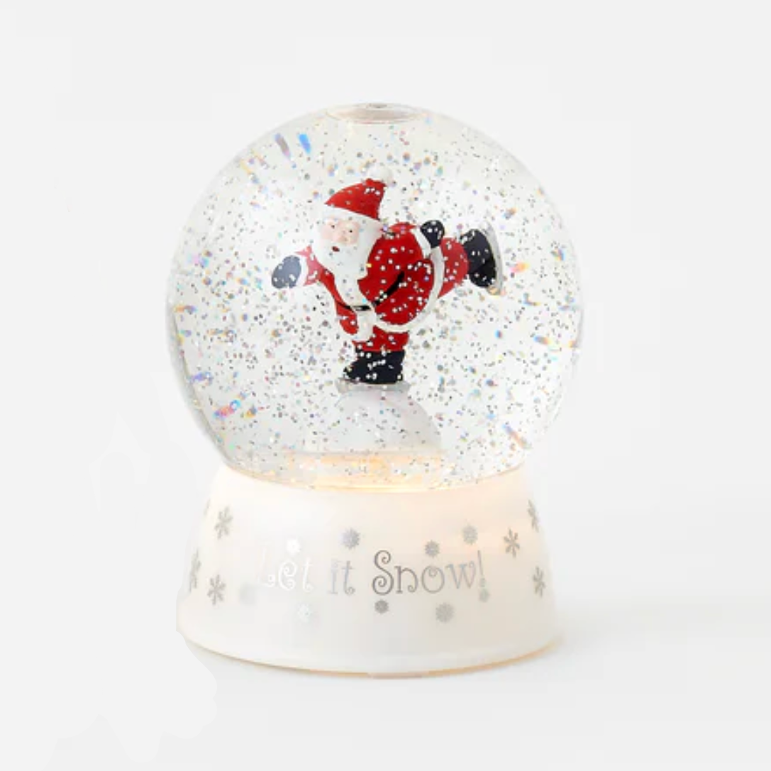 snow globe with Santa Claus  on a white background