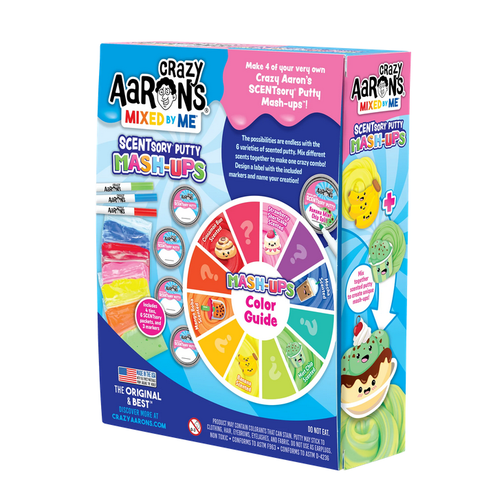 Crazy Aaron's Mixed by Me Scentsory Putty Mash-Ups packaging on a white background