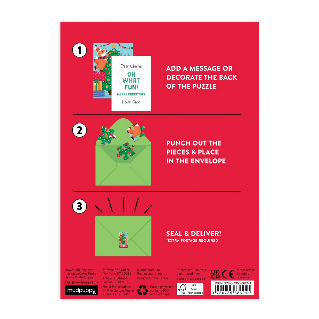 Christmas Critters Greeting Card Puzzle