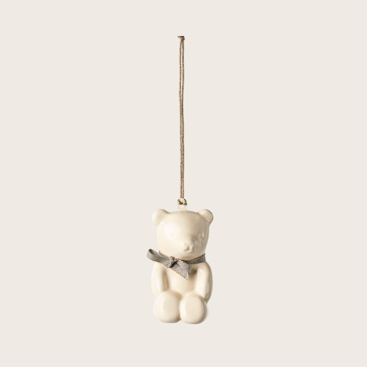 Metal teddy bear ornament