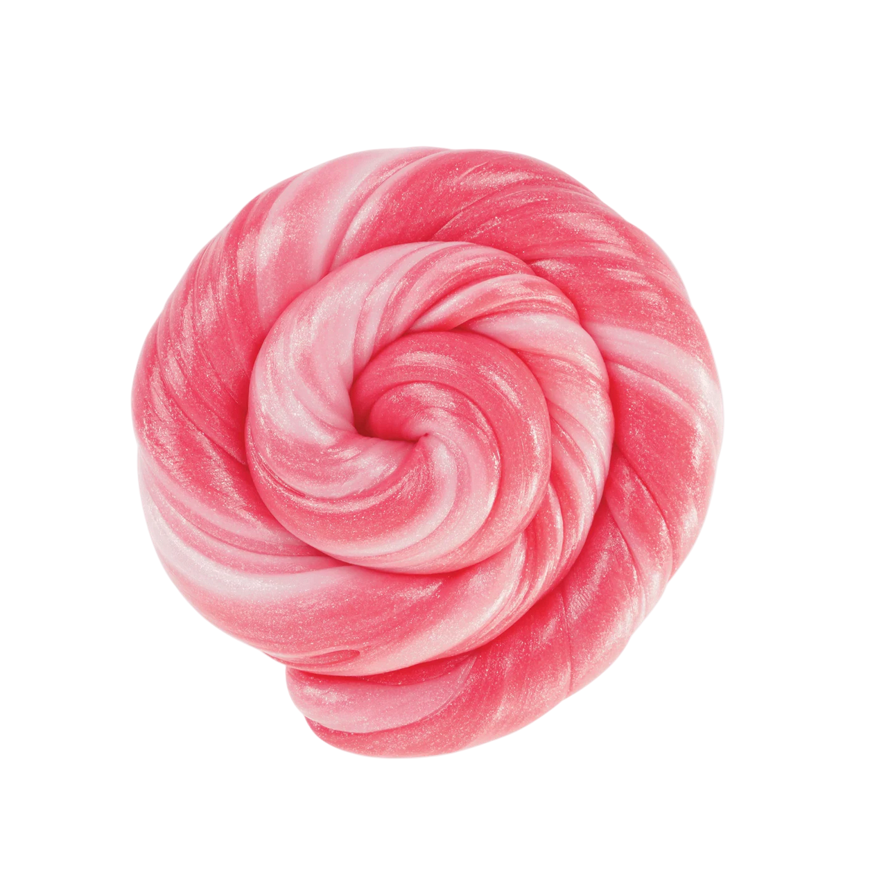 Pink candy cane-shaped putty