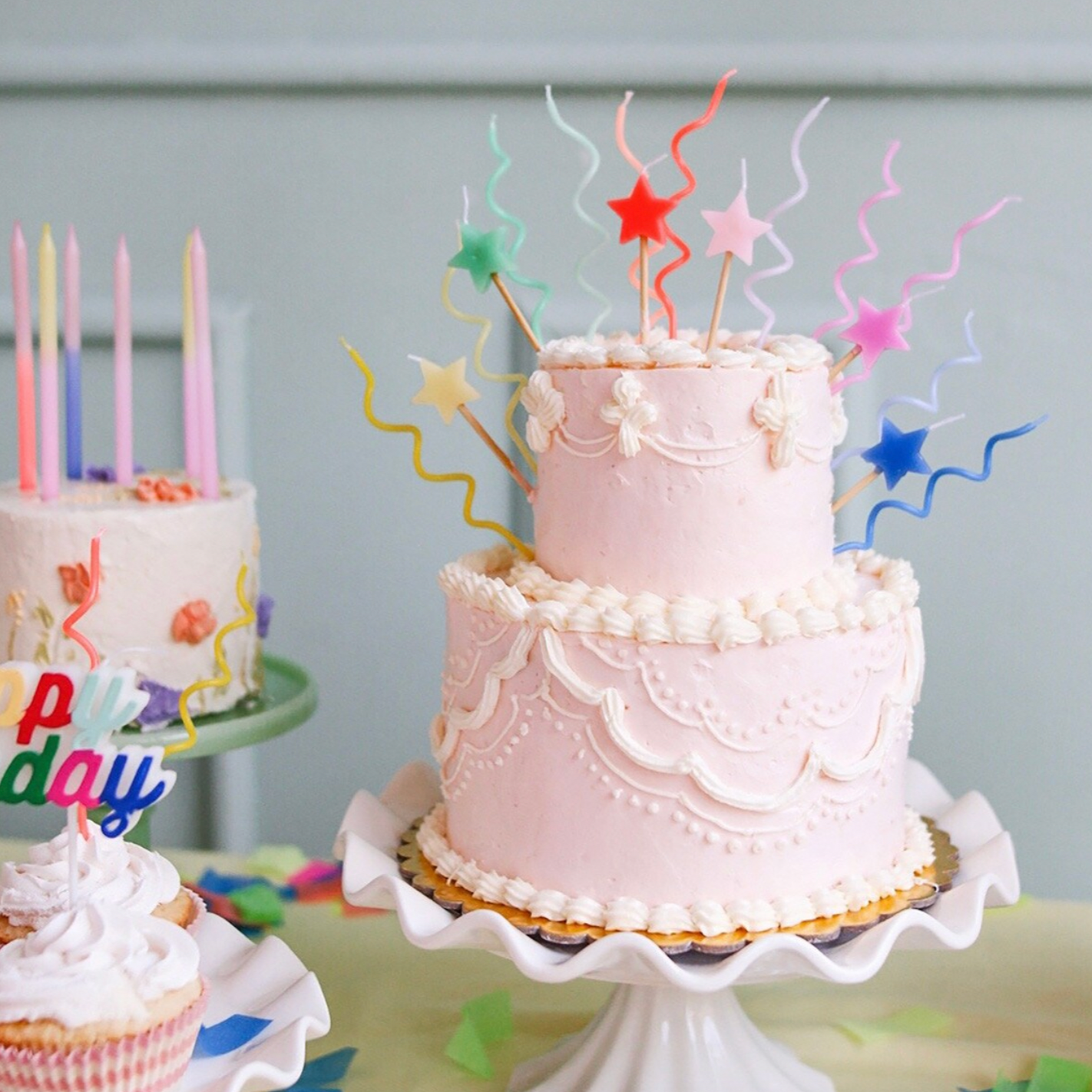 Pastel Swirly Candles (20pk)