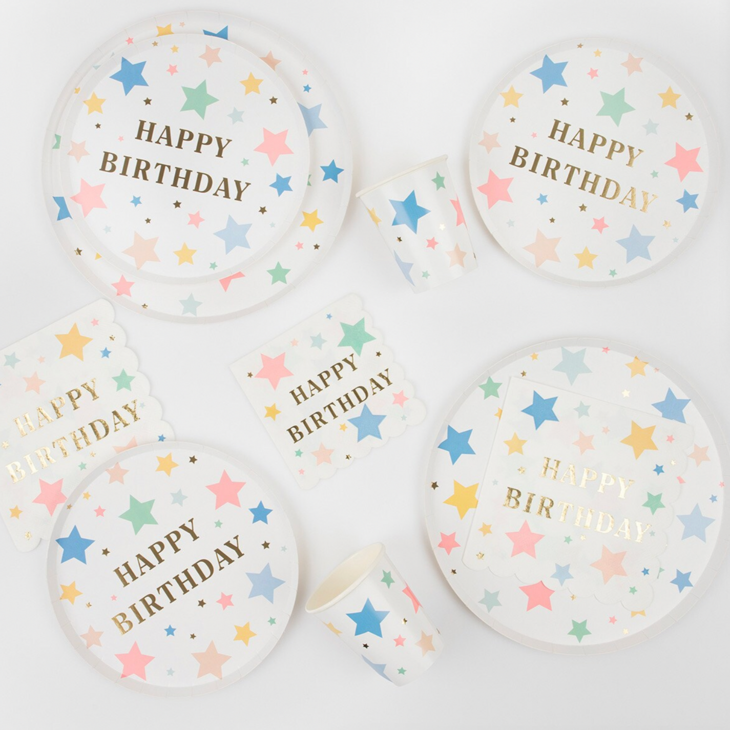 Happy Birthday Stars Small Napkins -16pk