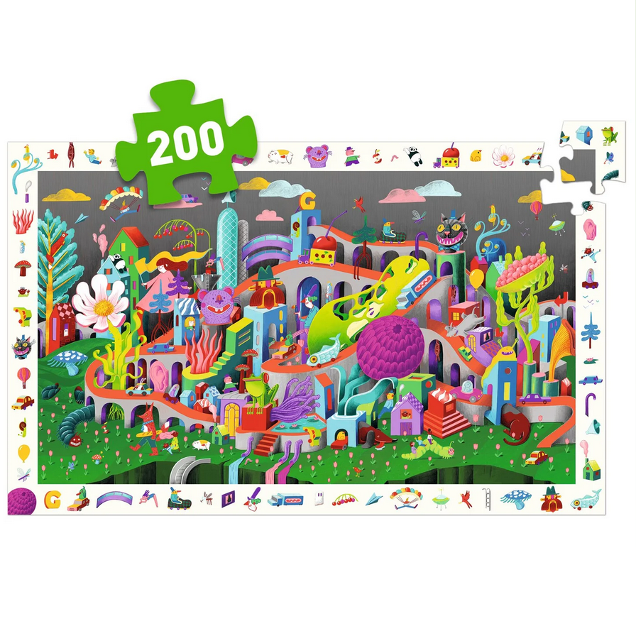 Crazy Town 200pc Observation Jigsaw Puzzle + Poster