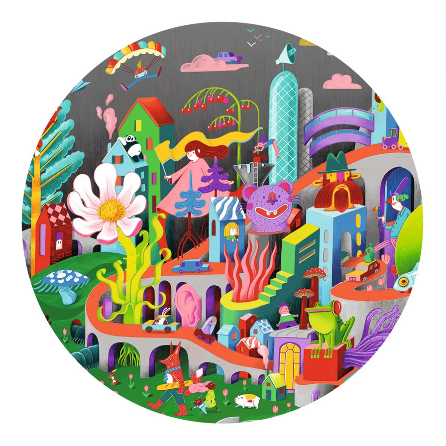 Crazy Town 200pc Observation Jigsaw Puzzle + Poster