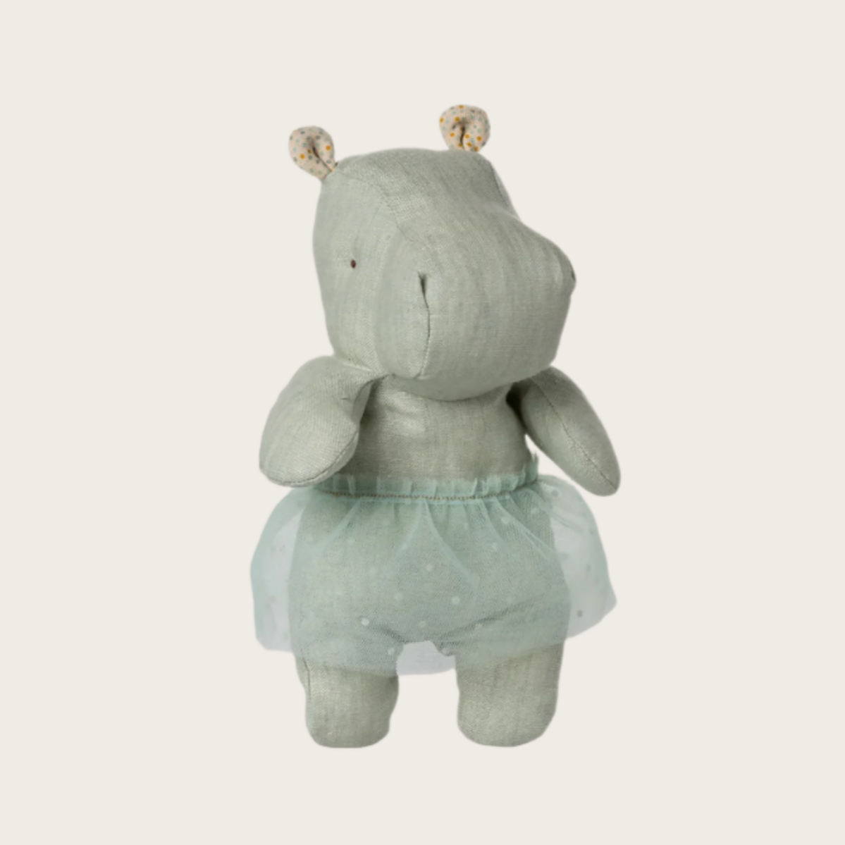Small Hippo with skirt- mint