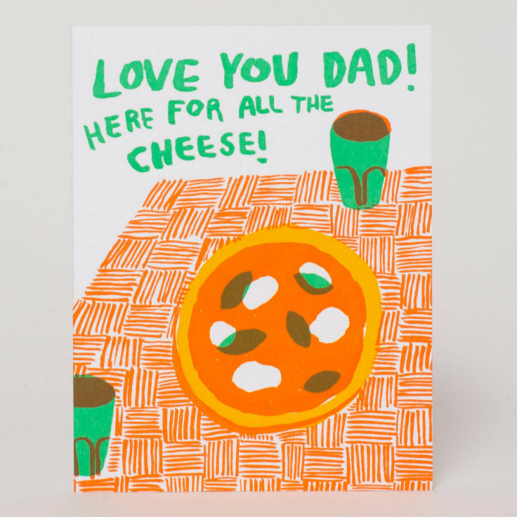 Cheesy Father's Day Letterpress Card