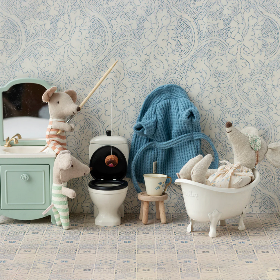 Bathrobe -Dusty Blue for Dad & Mum Mouse