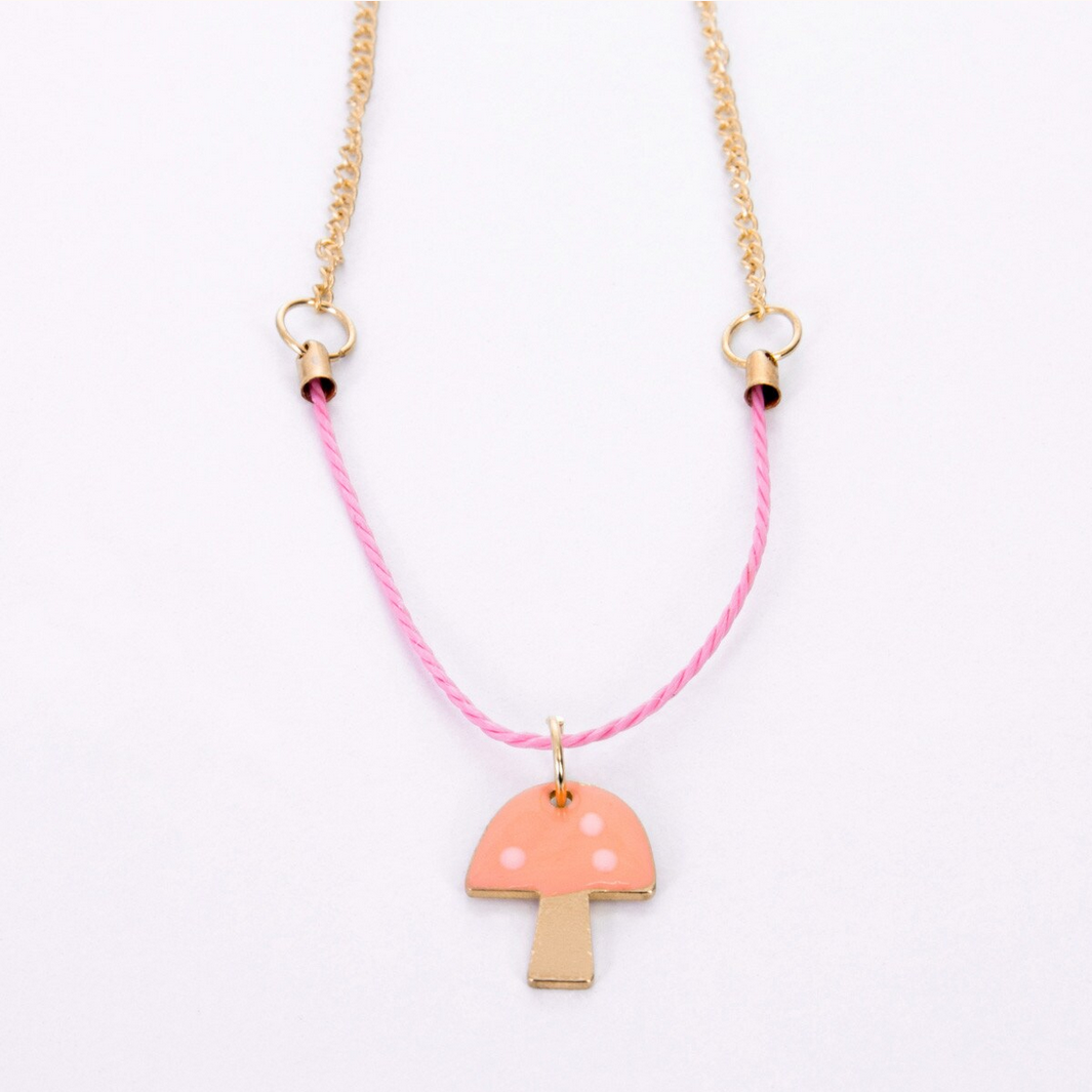 Enamel Mushroom Necklace
