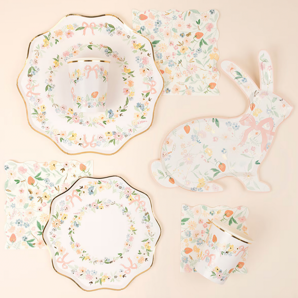 Elegant Floral Large Napkins (pk16)
