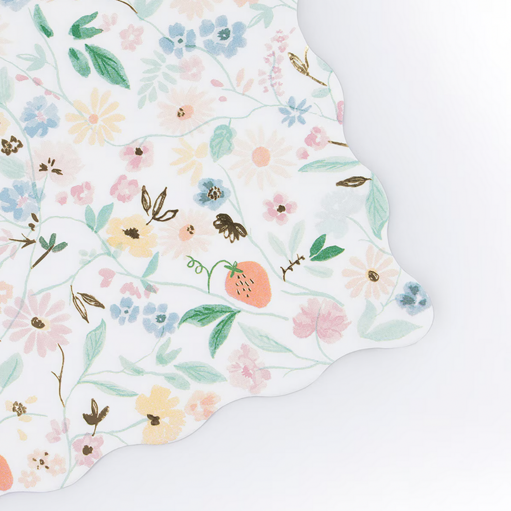 Elegant Floral Large Napkins (pk16)