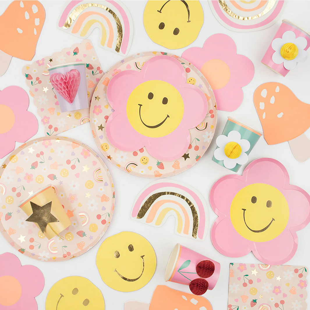Happy Face Icons Diecut Napkins (16pk)