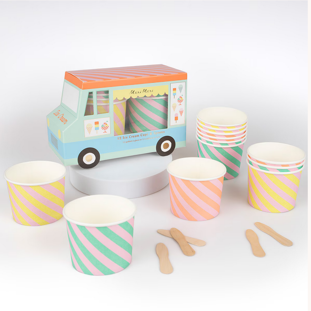 Ice Cream Cups & Spoons