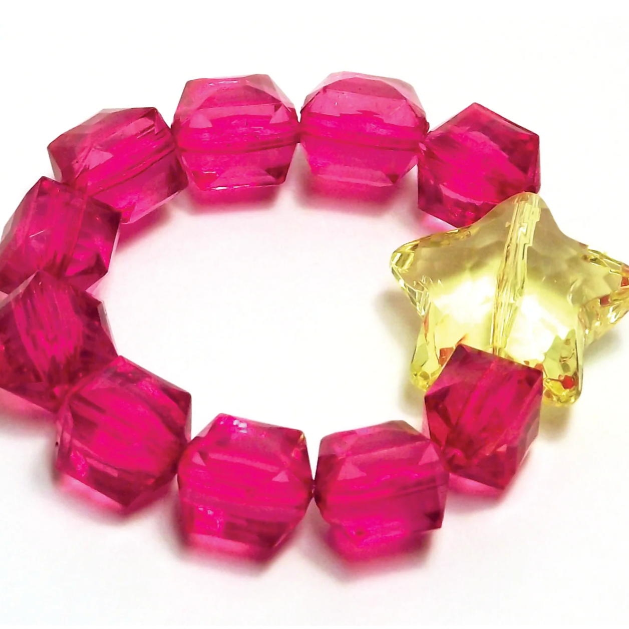 Kids Rock Candy Stretch Bracelet with Star bead