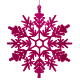 Flocked Snowflake Ornament