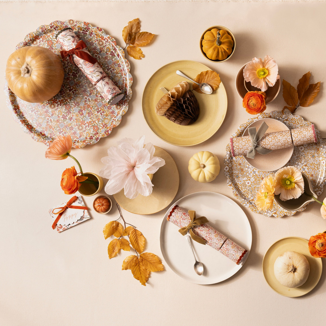 Meri Meri x Liberty Fall Crackers With Velvet Bows