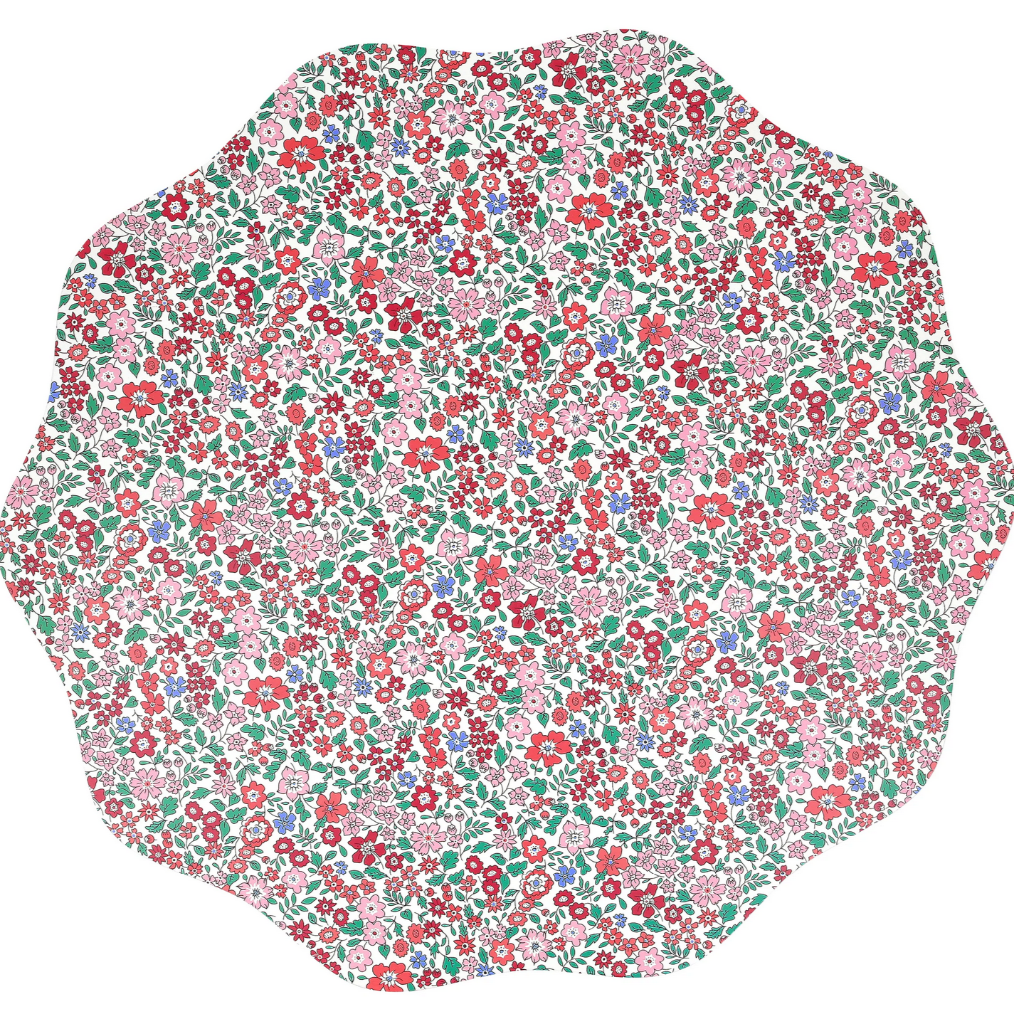 Floral patterned product on a white background