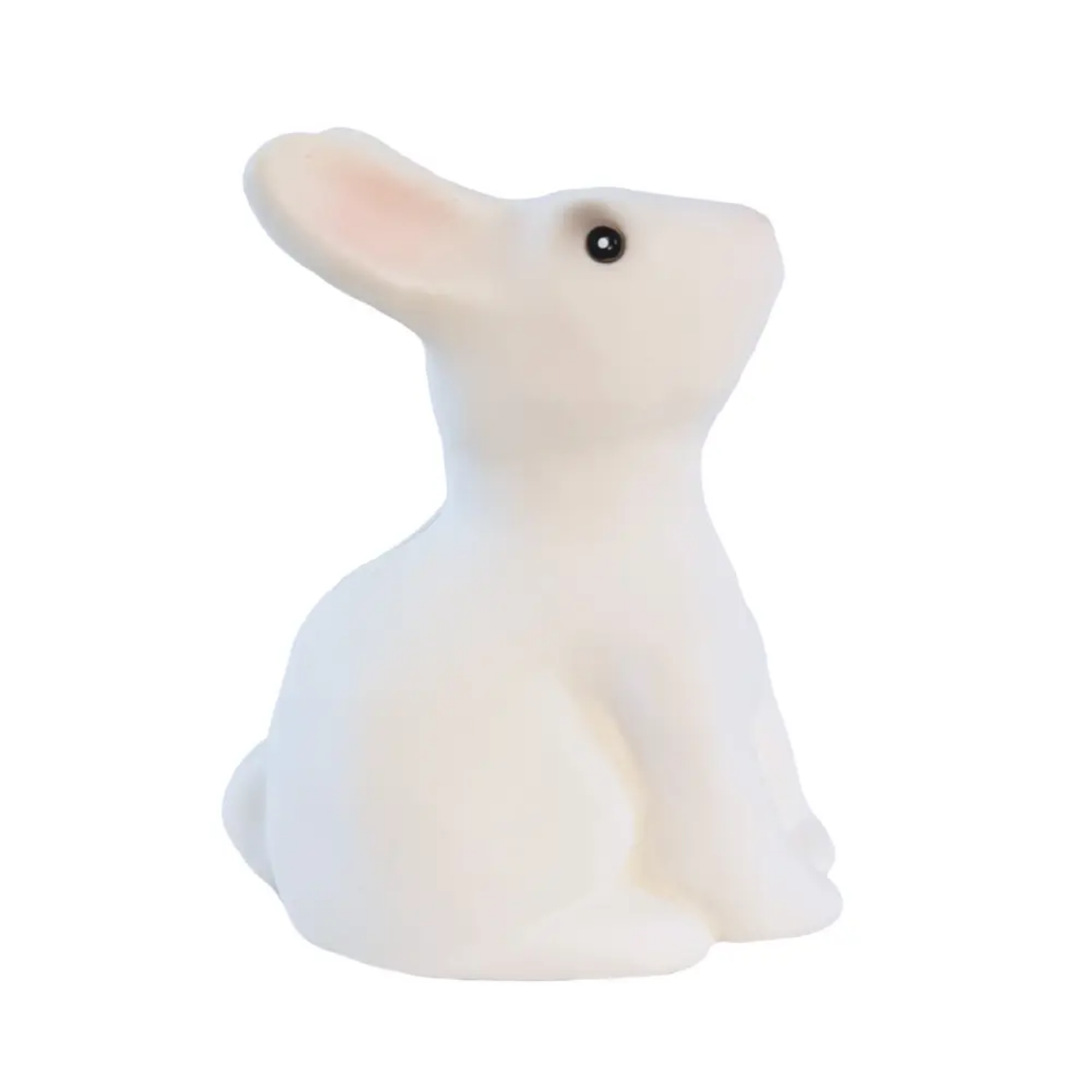 White ceramic rabbit-shaped object on a white background