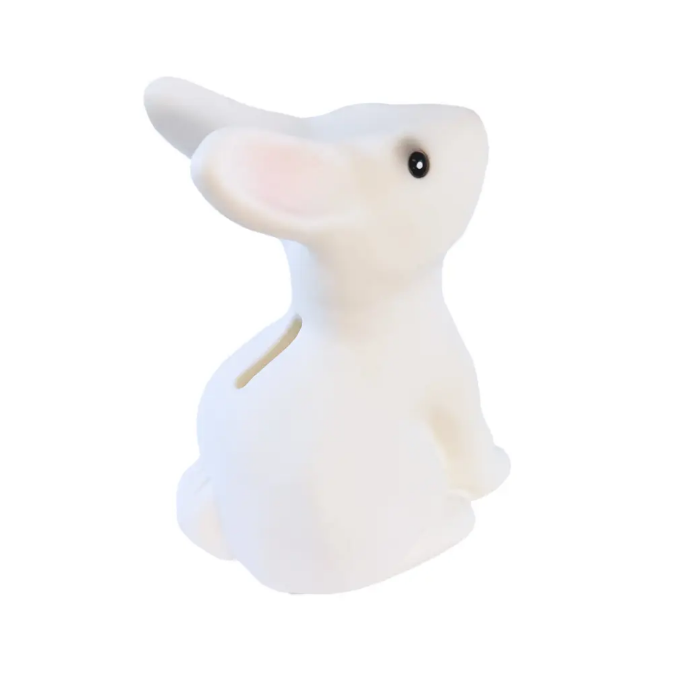 White bunny-shaped night light on a white background