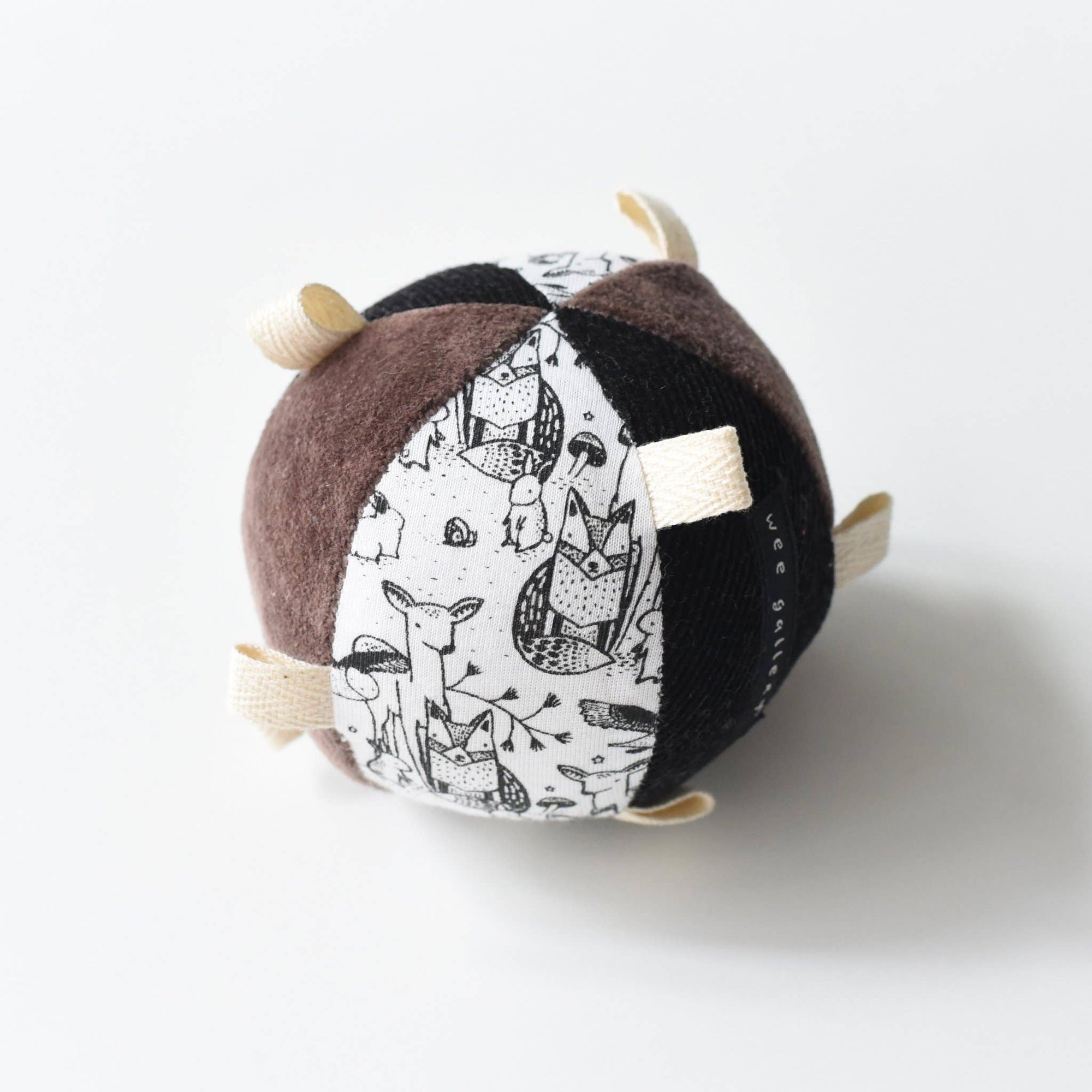 Organic Taggy Ball with Rattle - Woodland