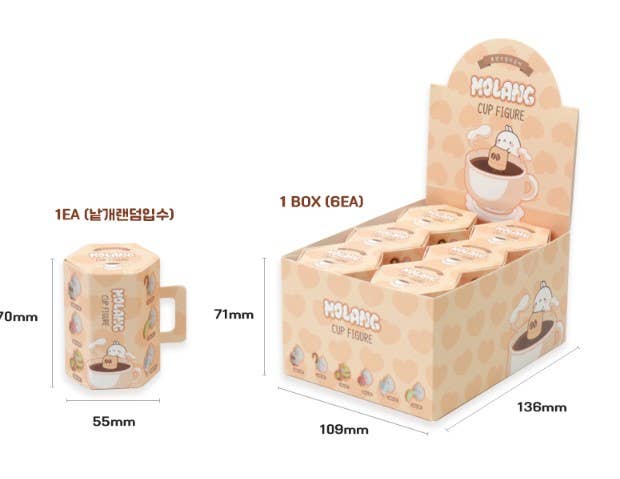 Molang Cup Figure Mystery -Blind Box