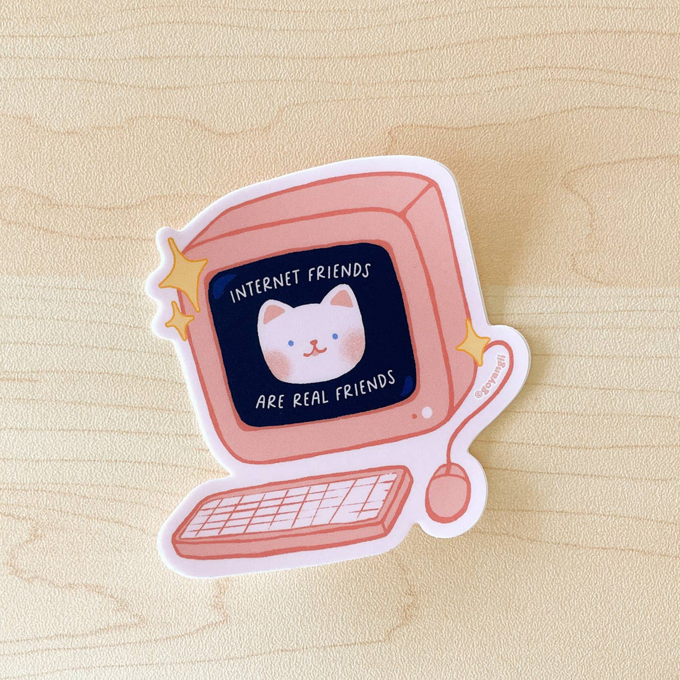 Internet Friends Waterproof Vinyl Sticker