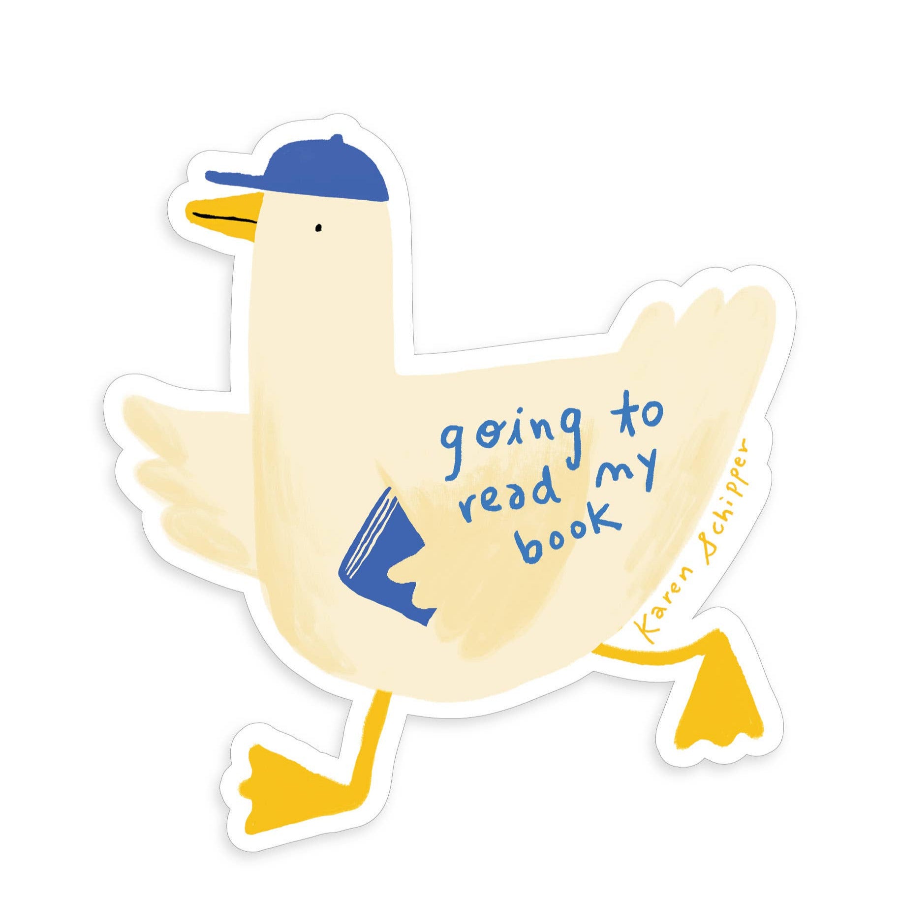 Duck Reader Sticker