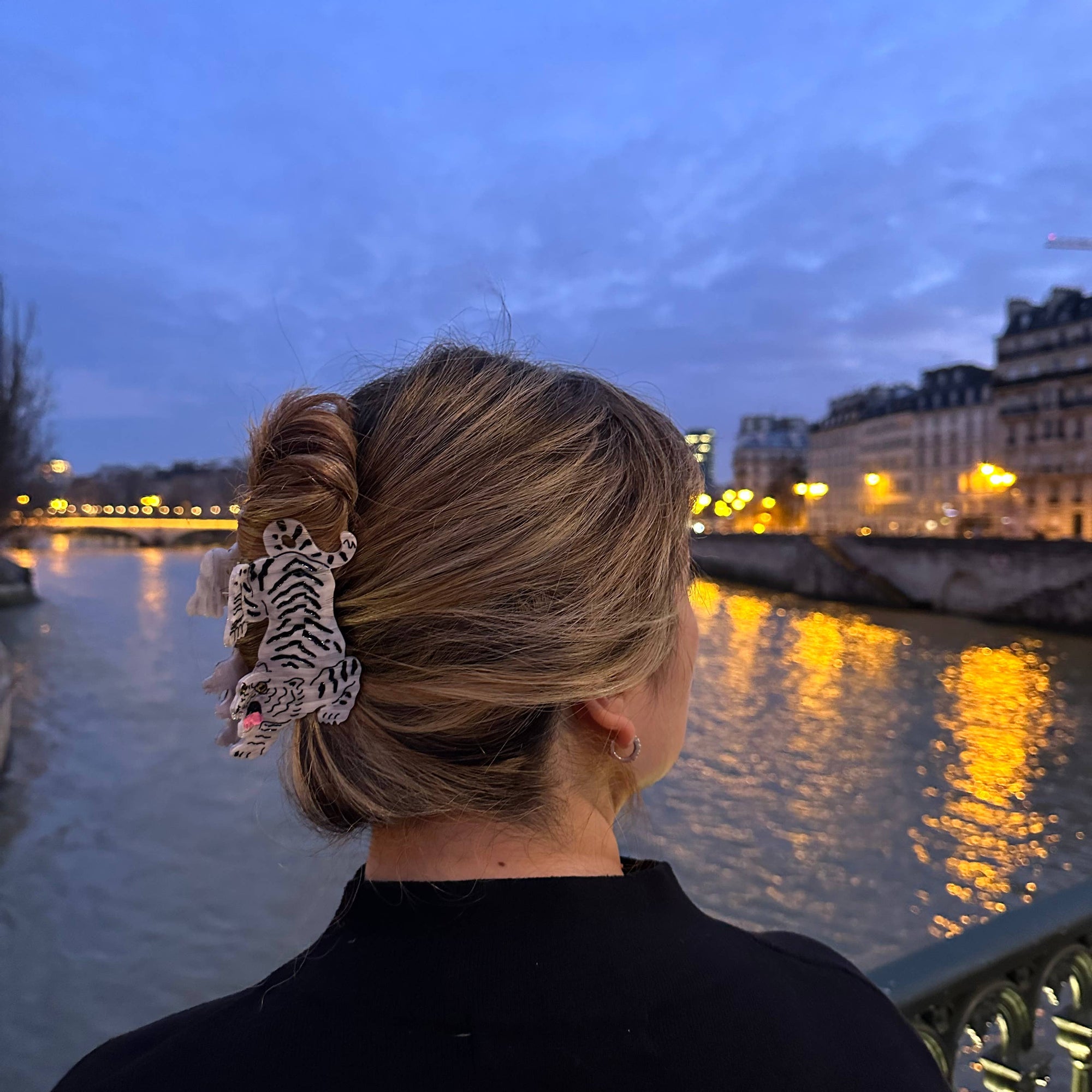Hand-painted Tiger Animal Claw Hair Clip