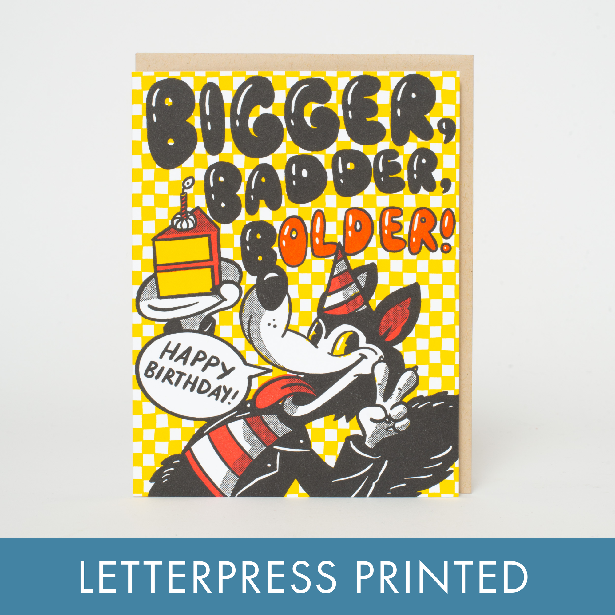 Bad Wolf Birthday Letterpress Card