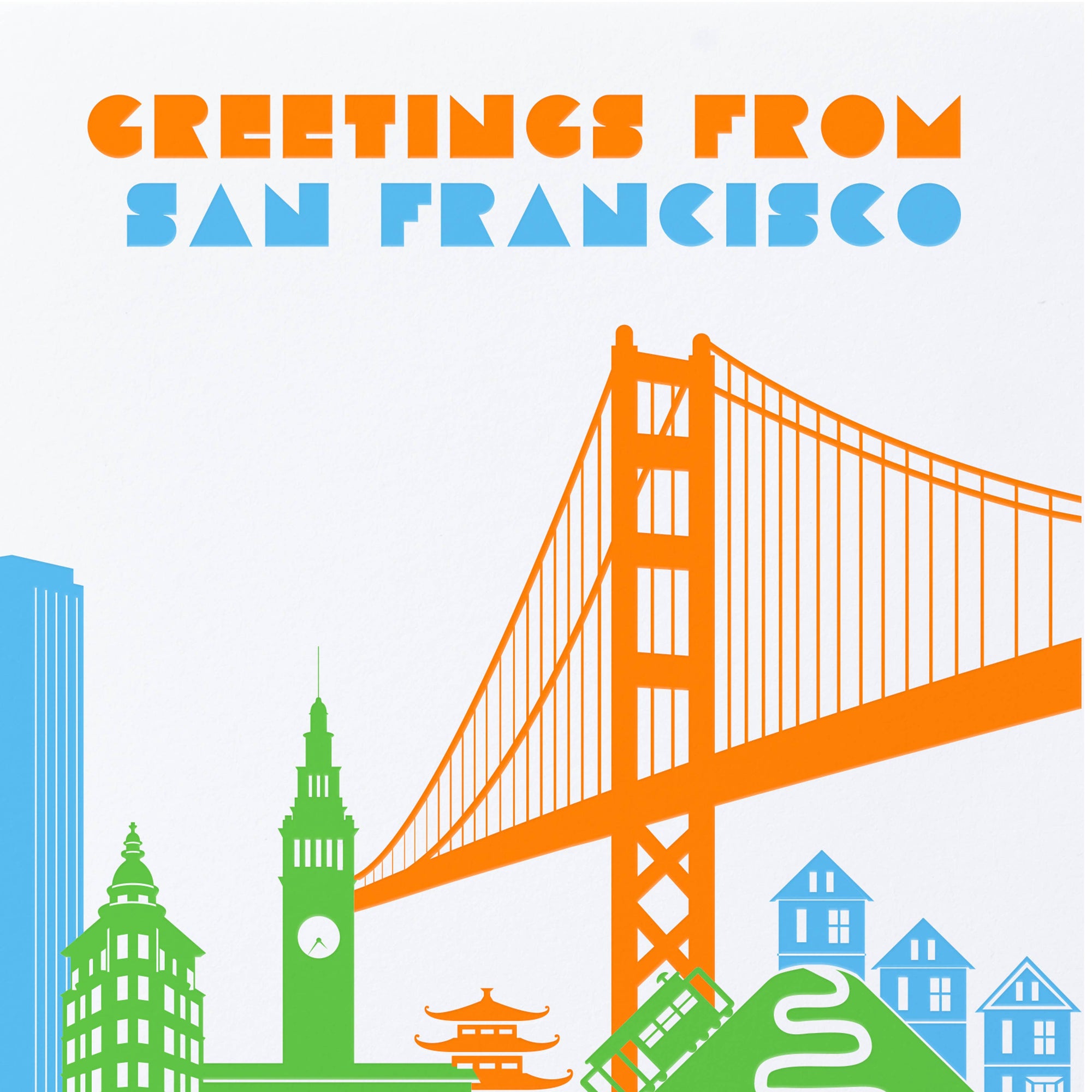 San Francisco City Greeting Card