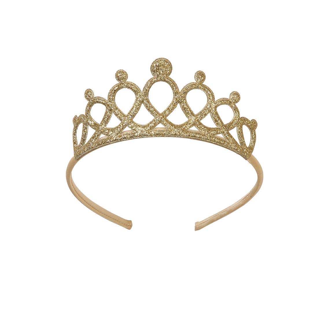 Gold tiara on a white background