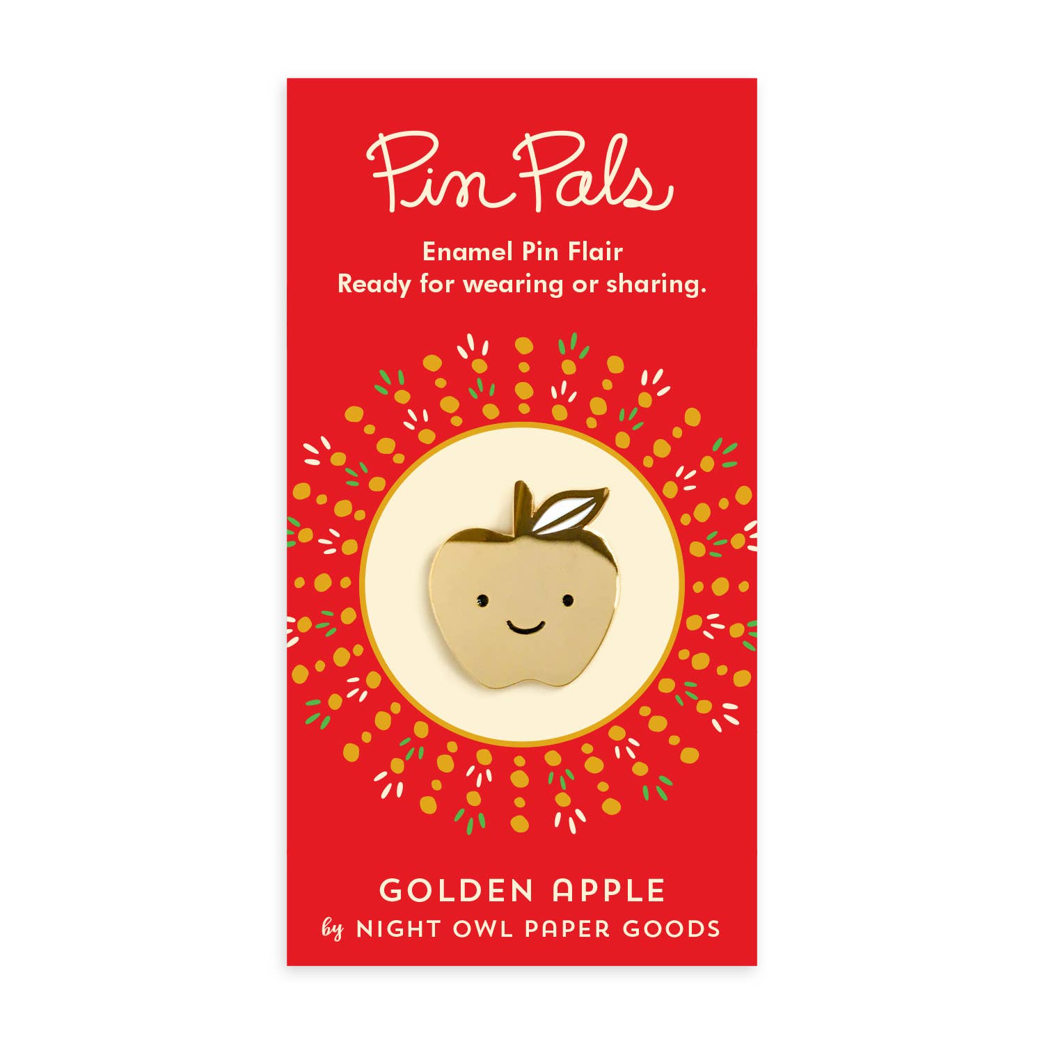 Golden Apple Enamel Pin