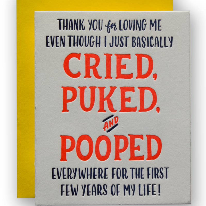 Thanks For Loving Me Though I Cried, Puk.. - mother's day/-father's day
