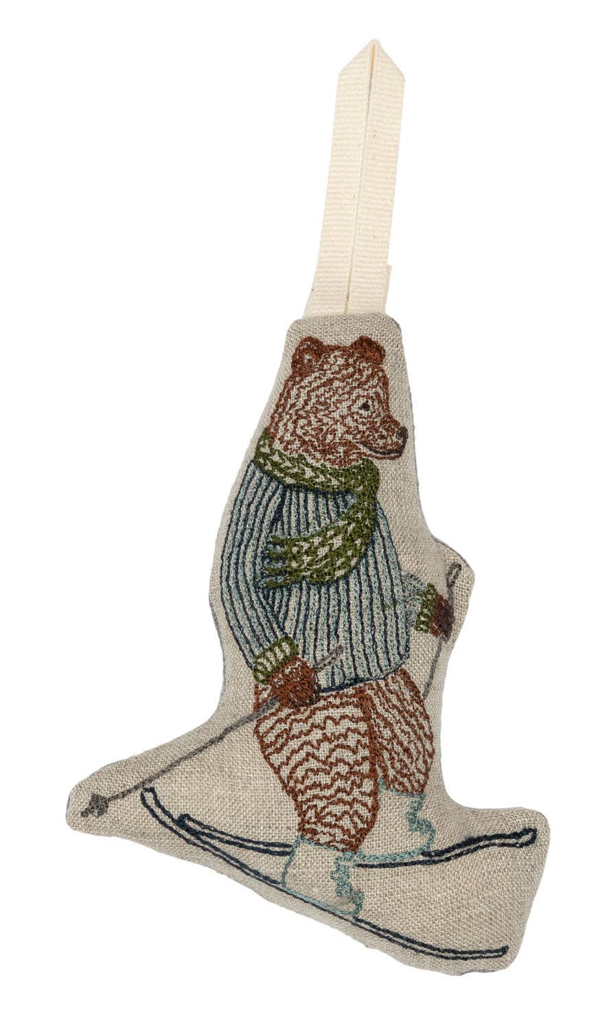 Decorative ornament with a bear design on a white background