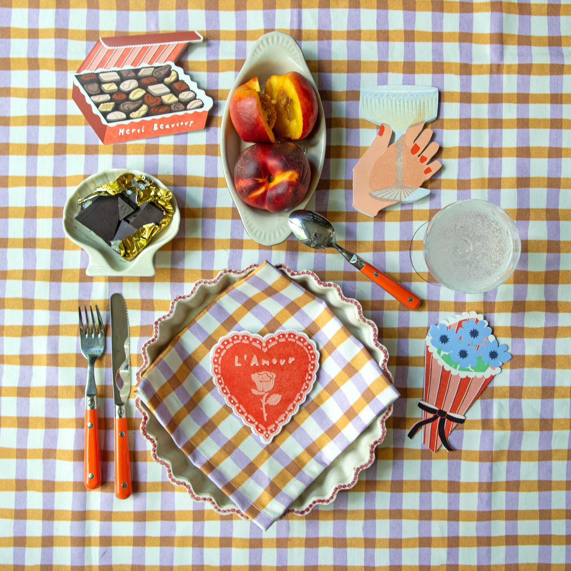 Flower Bouquet Amour Collection - Die Cut Card