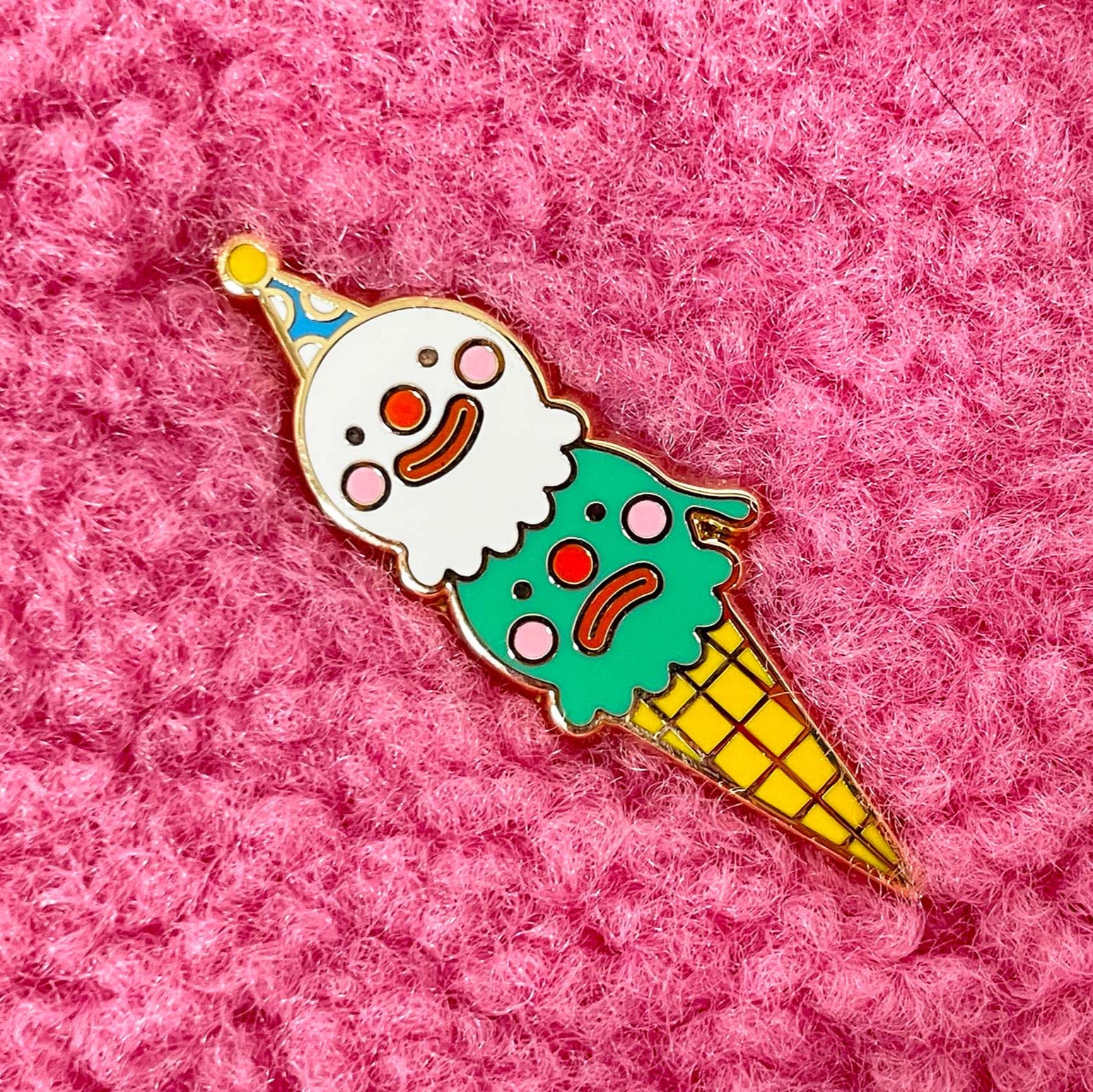 Happy Sad Ice Cream Enamel Pin