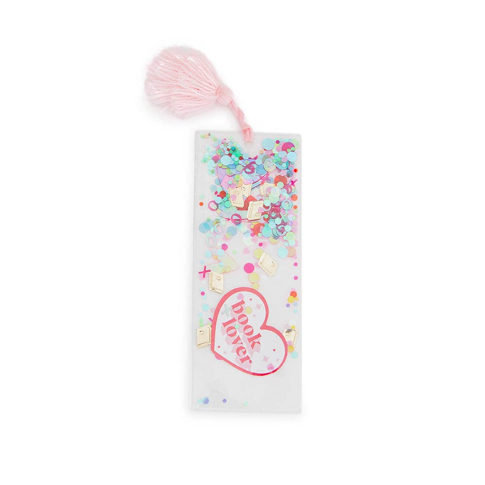 Book Club "Book Lover" Confetti Bookmark
