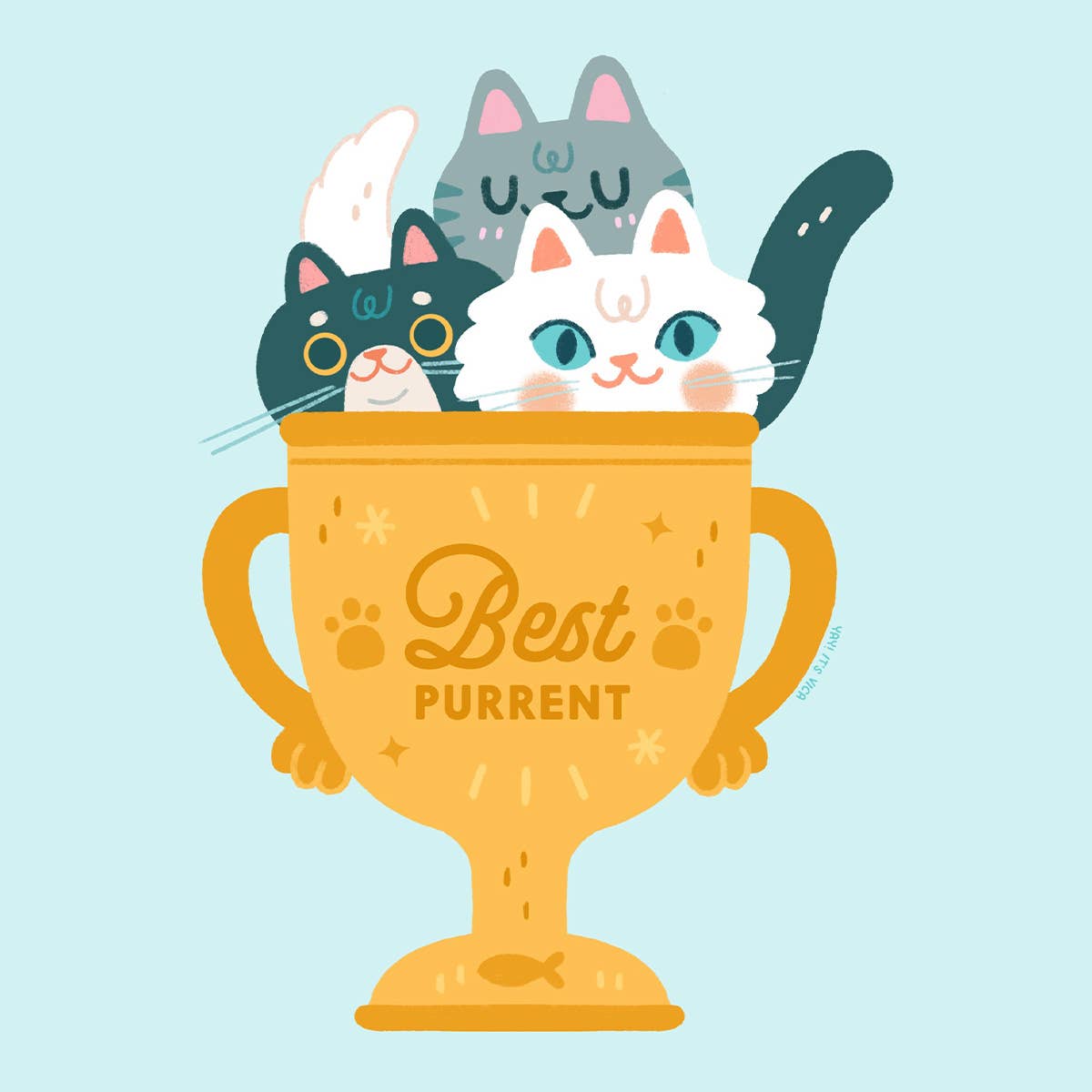 Best Purrent Cat Sticker
