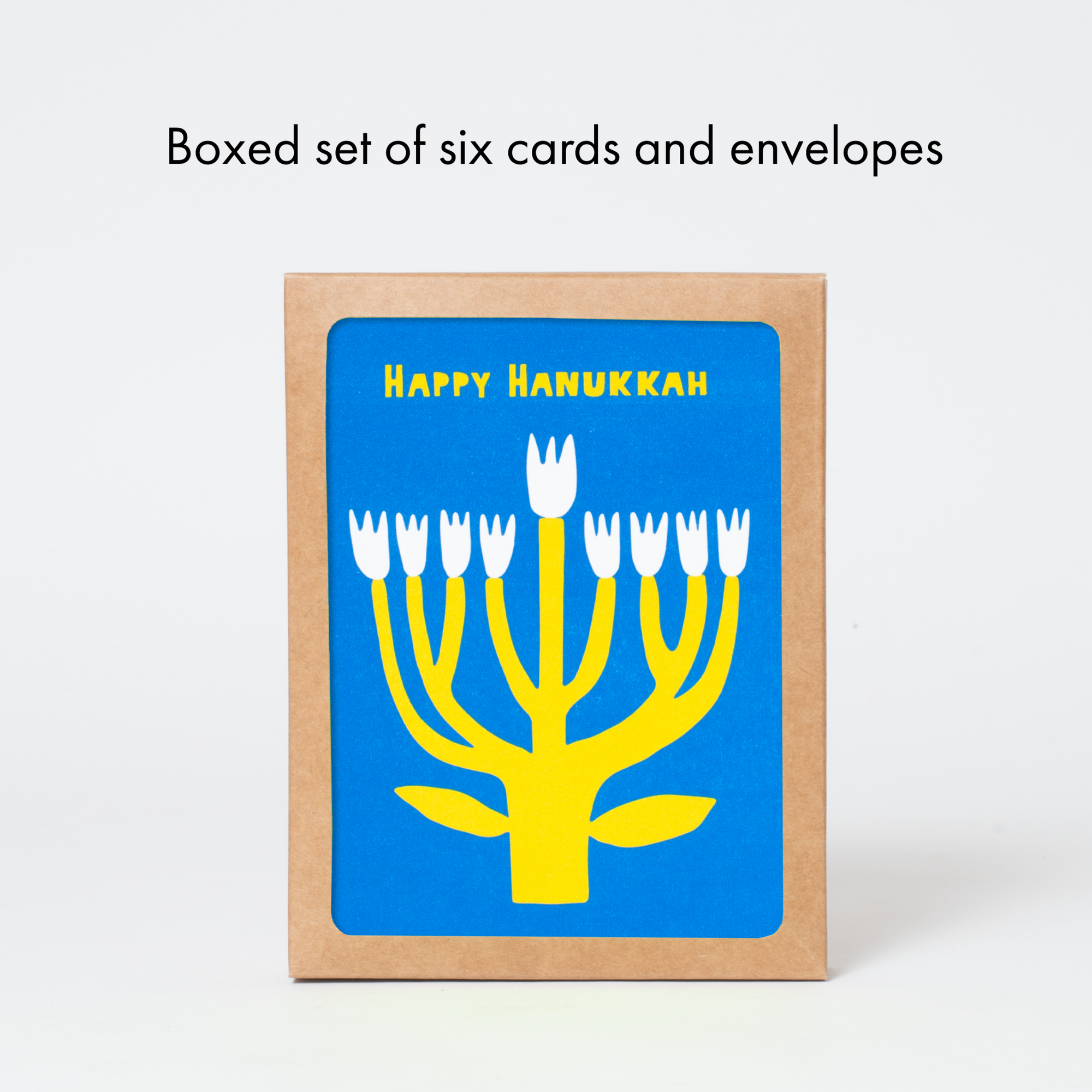 Hanukkah Flower Menorah Greeting Card by Suzy Ultman  Box Set (6pk)