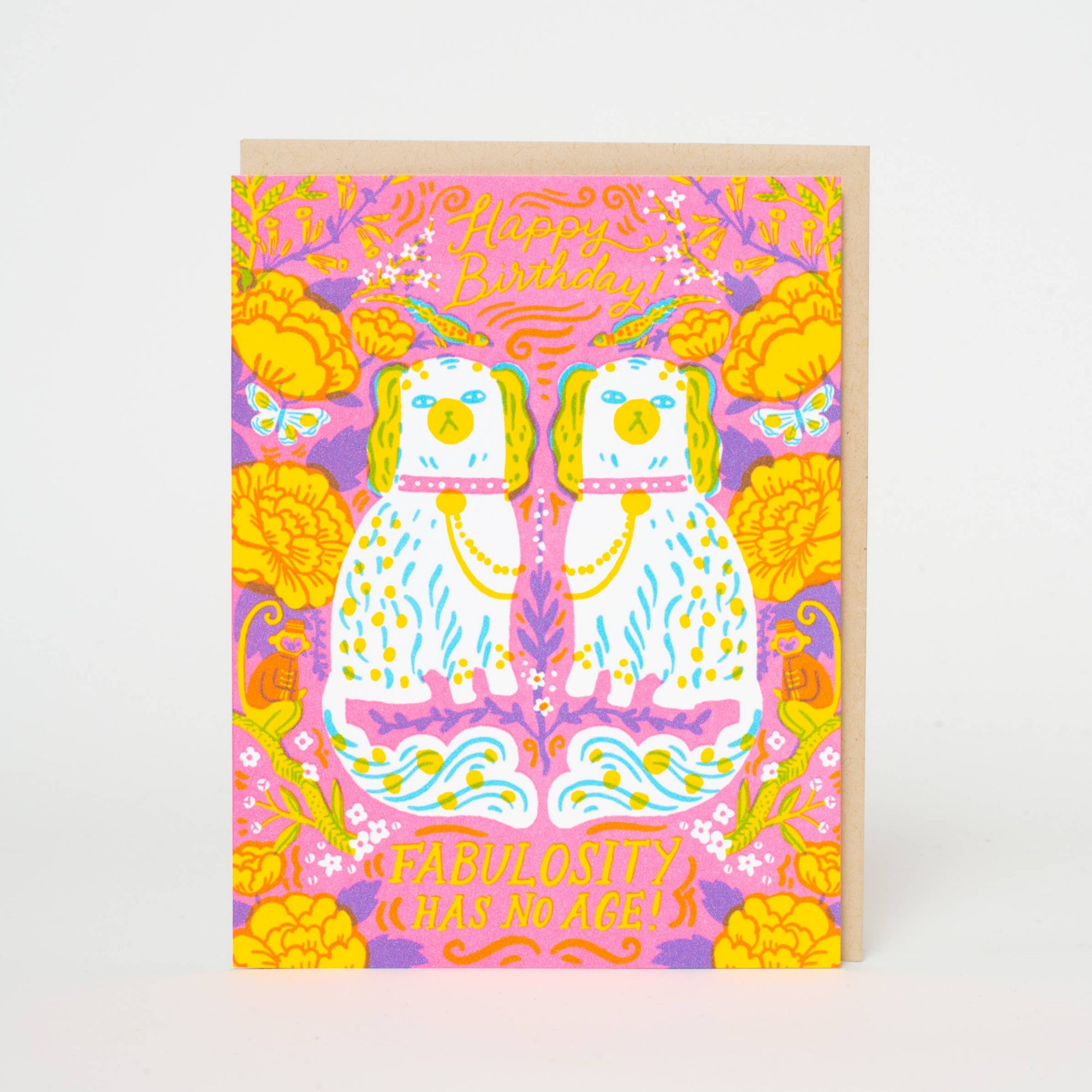 Fabulous Spaniels Letterpress Card