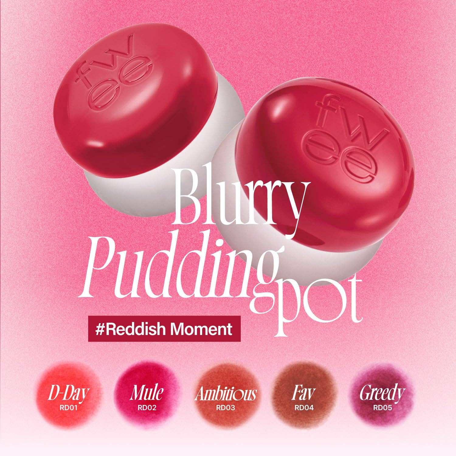 Fwee Lip & Cheek Blurry Pudding Pot (8 colors)
